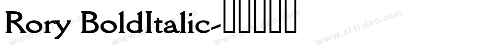 Rory BoldItalic字体转换
